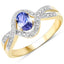 Anillo de Compromiso de Plata Esterlina con Tanzanita Genuina de 0.75 Quilates