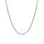 Cadena de cuerda cortada con diamante de oro blanco de 10k 1.5mm