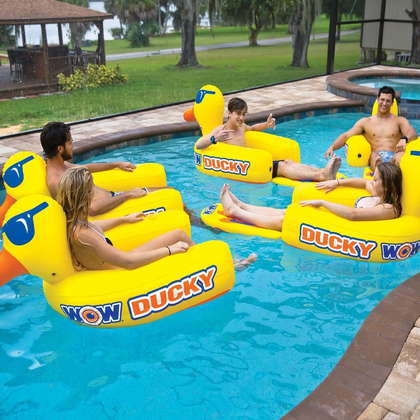 WOW Sports Ducky Lounge - Flotteur de piscine amusant et confortable