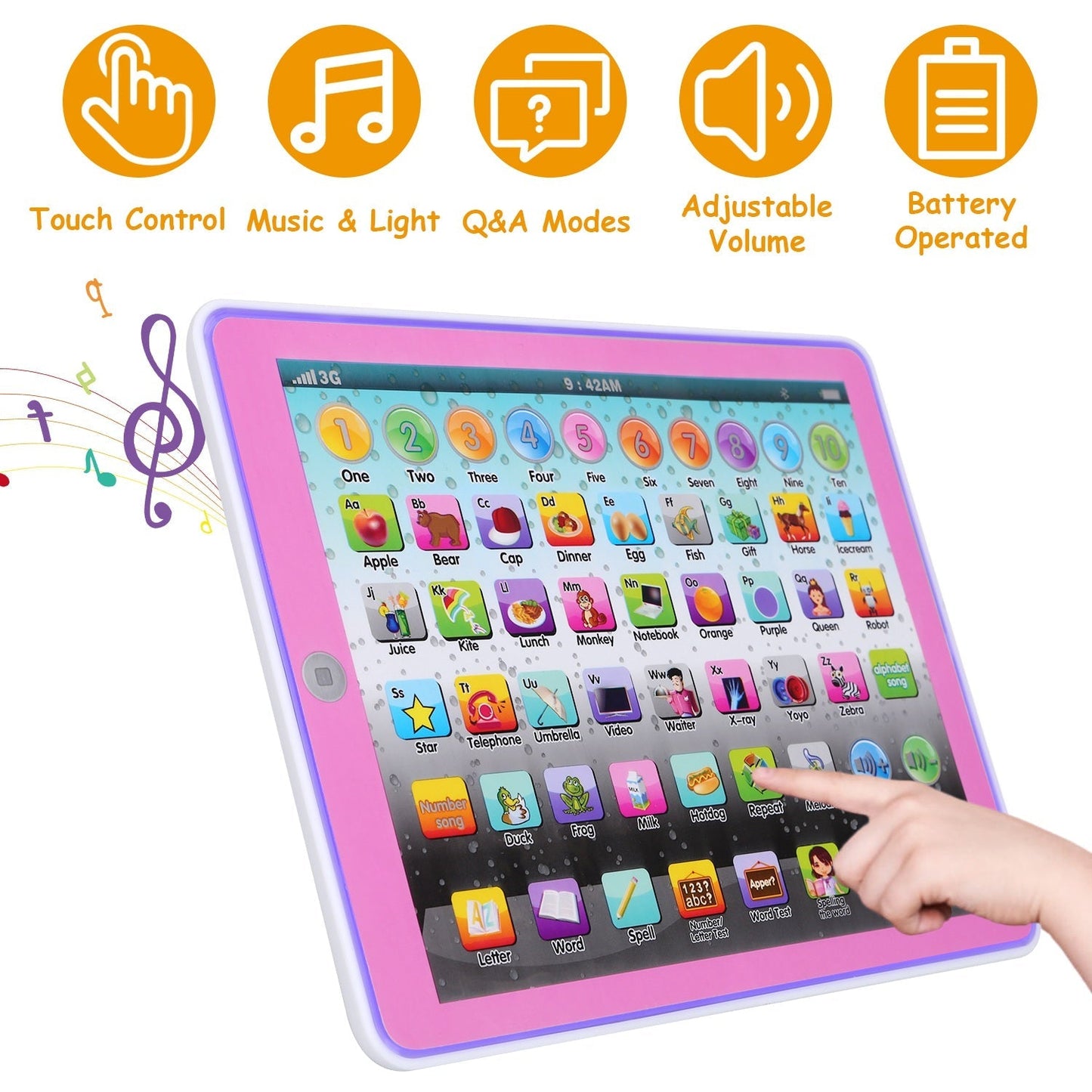 Jouet Tablette Éducative Gbruno pour Enfants de 2 à 7 Ans