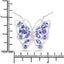 Collier en Tanzanite et Zircon Blanc de 2,76 Carats en Argent Sterling