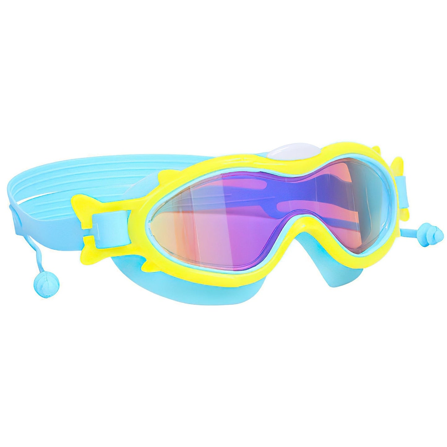 Kids Swim Goggles with Ear Plugs - UV Protection & Anti-Fog