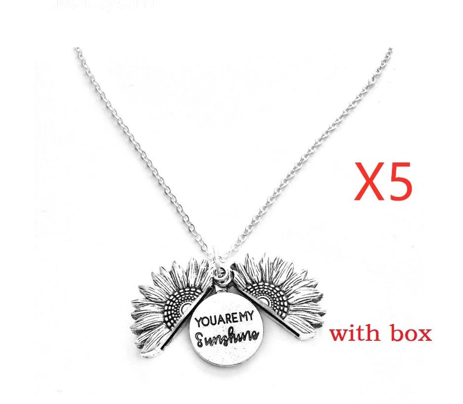 Collar de Letras Dobles Girasol