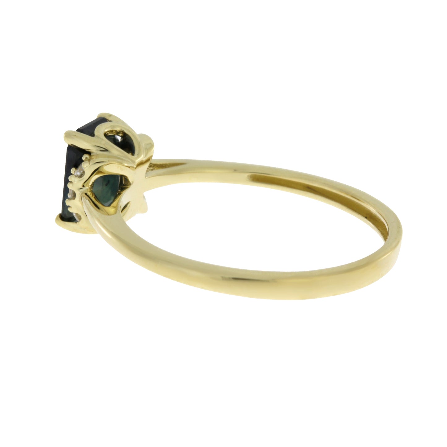 Genuine 1.38ct Sapphire and Diamond Ring in 14KT Yellow Gold