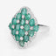 Anillo de plata esterlina con esmeralda de Zambia de 2.68 quilates y zirconia blanca