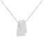 Collar de Pendiente de Caja de Diamantes de Oro Blanco de 14KT