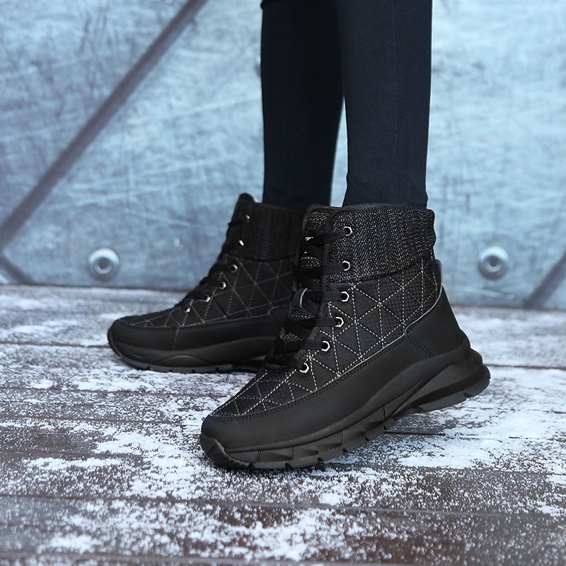 Bottes en coton extérieures antidérapantes premium pour femmes