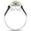Bague en Argent Sterling avec Améthyste Verte de 4,41 Carats et Diamants