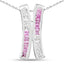 1.08 Carat Genuine Pink Sapphire & White Sapphire Pendant