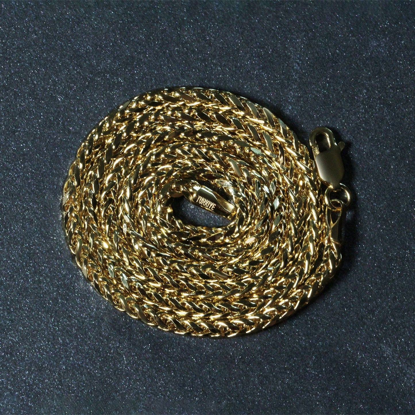 14k Yellow Gold Lite Diamond Cut Round Franco Chain - 2.7mm