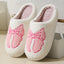 Chaussons en coton avec nœud en cartoon mignon