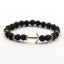 Bracelet en Pierre Naturelle au Design Ancre Élégant pour Hommes et Femmes