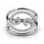 Swirl Design Diamond Ring in 14k White Gold