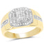 14K Yellow Gold Plated Diamond Engagement Ring