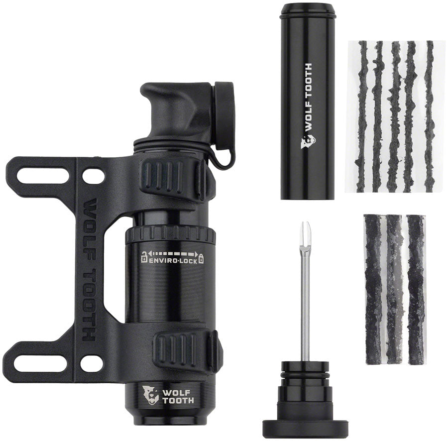 Bomba Wolf Tooth EnCase - 30cc con herramienta para tapones de neumáticos tubeless