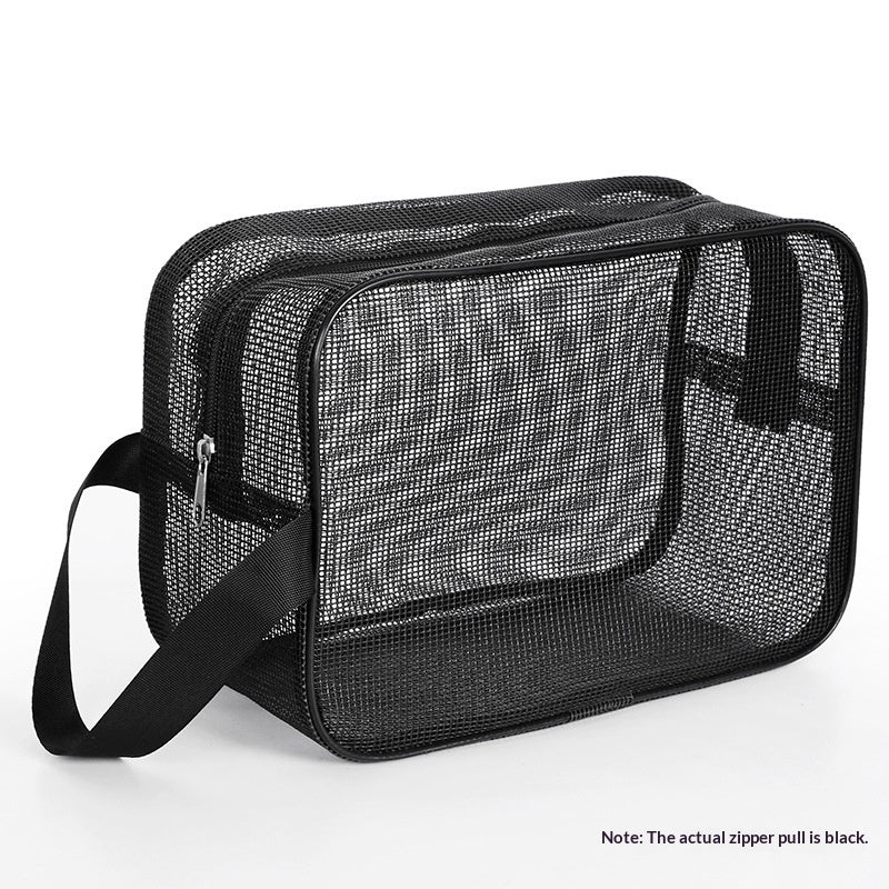 Trousse de toilette en maille pour hommes pour le stockage des articles de bain