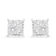 14K White Gold Princess-Cut Diamond Quad Stud Earrings