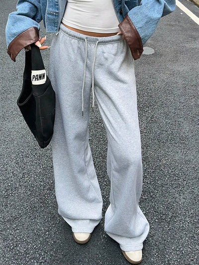 Pantalons de survêtement à taille large avec cordon de serrage
