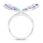 Bague en Tanzanite et Topaze Bleue Suisse de 3,60 Carats