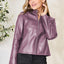 Veste zippée classique à col pour femmes pour une élégance au quotidien