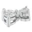 Collar de diamantes con colgante de corte redondo en oro blanco de 14 quilates