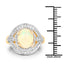 14K Yellow Gold Plated Ethiopian Opal & White Topaz Ring