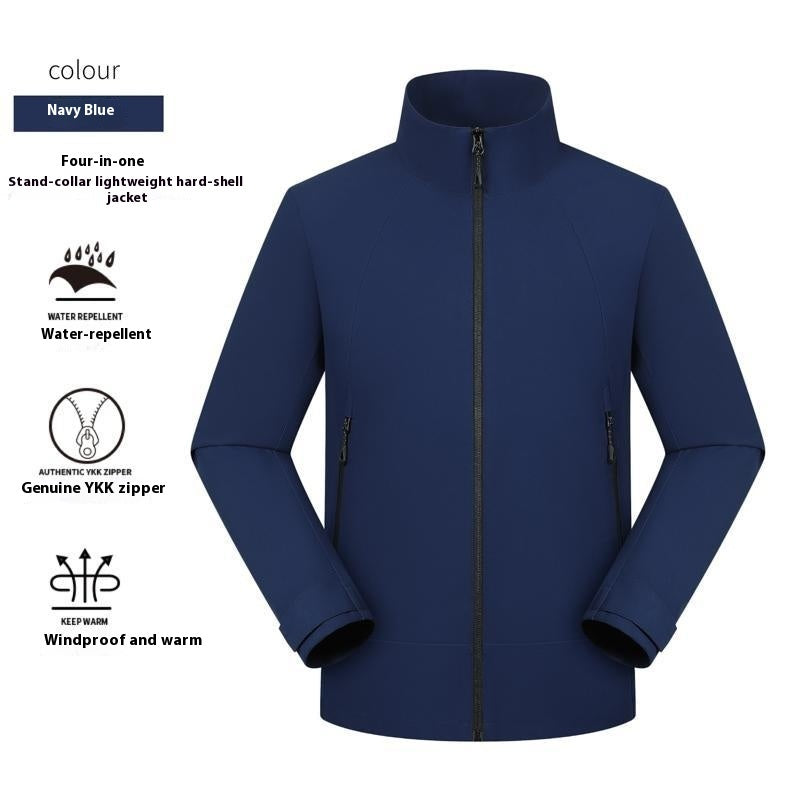 Thin Waterproof Stand Collar Jacket for Men