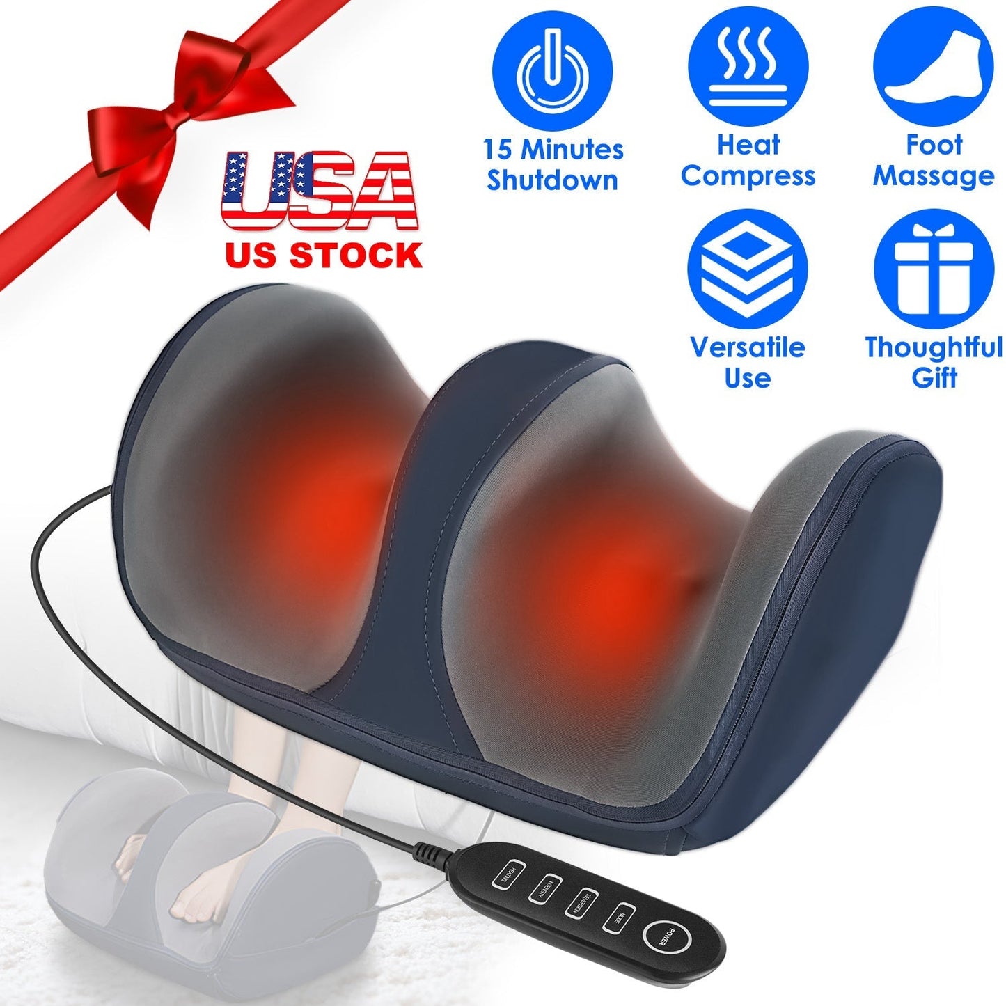 Shiatsu Foot Massager with Heat - Relaxation for Feet, Calves, and Arms