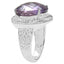 Anillo de Compromiso de Plata Esterlina con Amatista Genuina de 10.22 Quilates