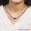 Sterling Silver Rhodium Plated Heart Motif Chain Necklace