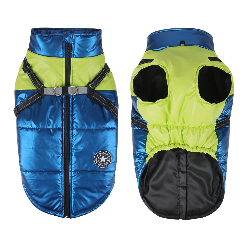 Reflective Windproof Cotton Coat for Big Dogs