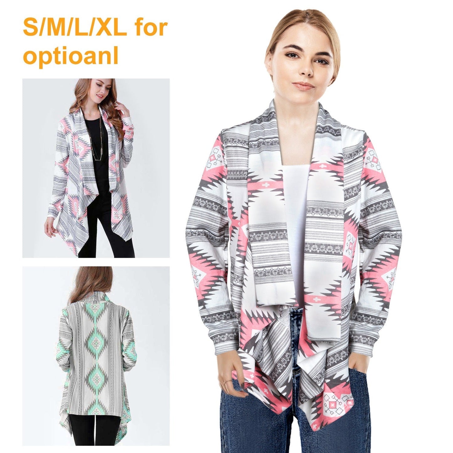 Women's Open Front Long Sleeve Cardigan - Lightweight & Breathable