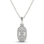 Elegant Two Stone Diamond Pendant in 14k White Gold