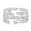 Bague en cluster de diamant blanc de 0,60 carat en argent sterling
