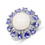 Bague en Opale, Tanzanite et Topaze Blanche de 4,25 Carats