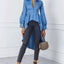 Solid Color Lantern Sleeve Tail Dress
