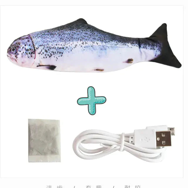 Jouet interactif pour chats avec chargeur USB - Poisson