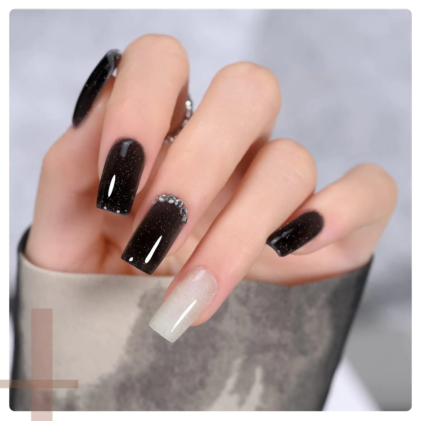 Kit de uñas de gel polimérico GAOY con luz UV - 6 colores para arte de uñas