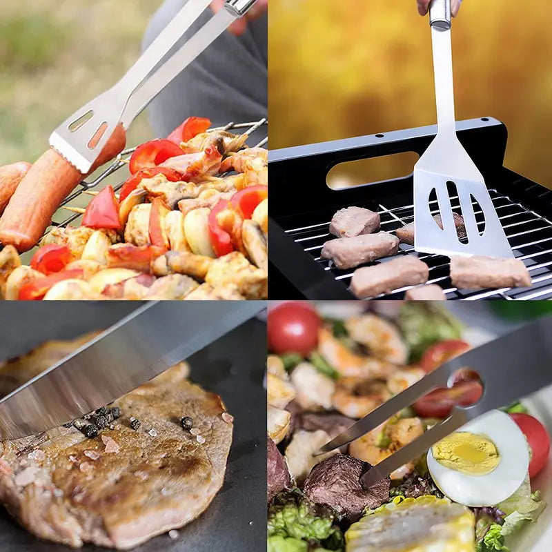 Ensemble d'outils de barbecue en acier inoxydable premium
