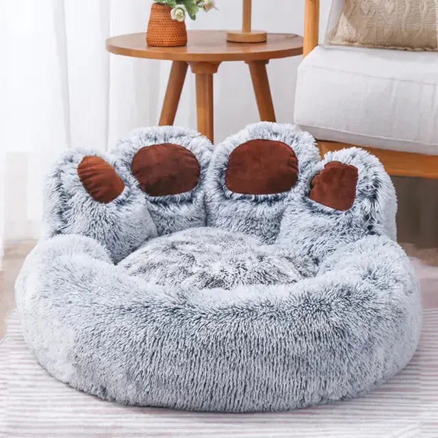 Cama Casa en Forma de Pata de Oso para Mascotas