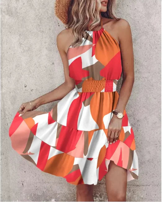 Robe Halter Chic d'Été - Design A-Line Élégant