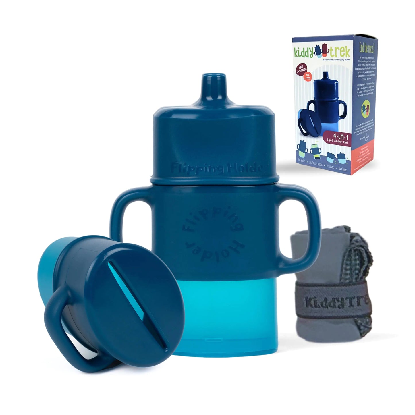 Ensemble de Sip & Snack 4-en-1 KiddyTrek pour un repas facile