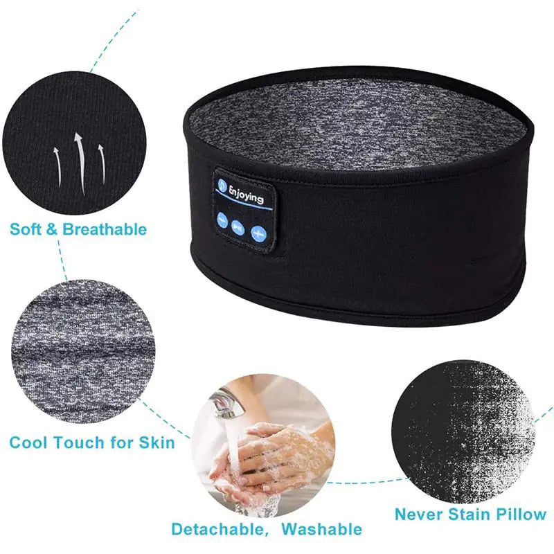 Casque de sommeil avec bruit blanc et haut-parleurs stéréo HD