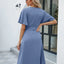 Robe Maxi à Encolure en V et Fente
