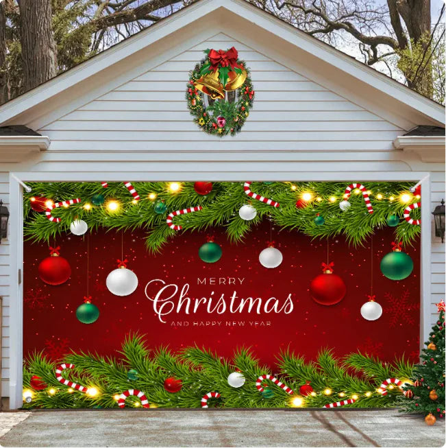 Banner de puerta de garaje Halloween Bosque Nebuloso