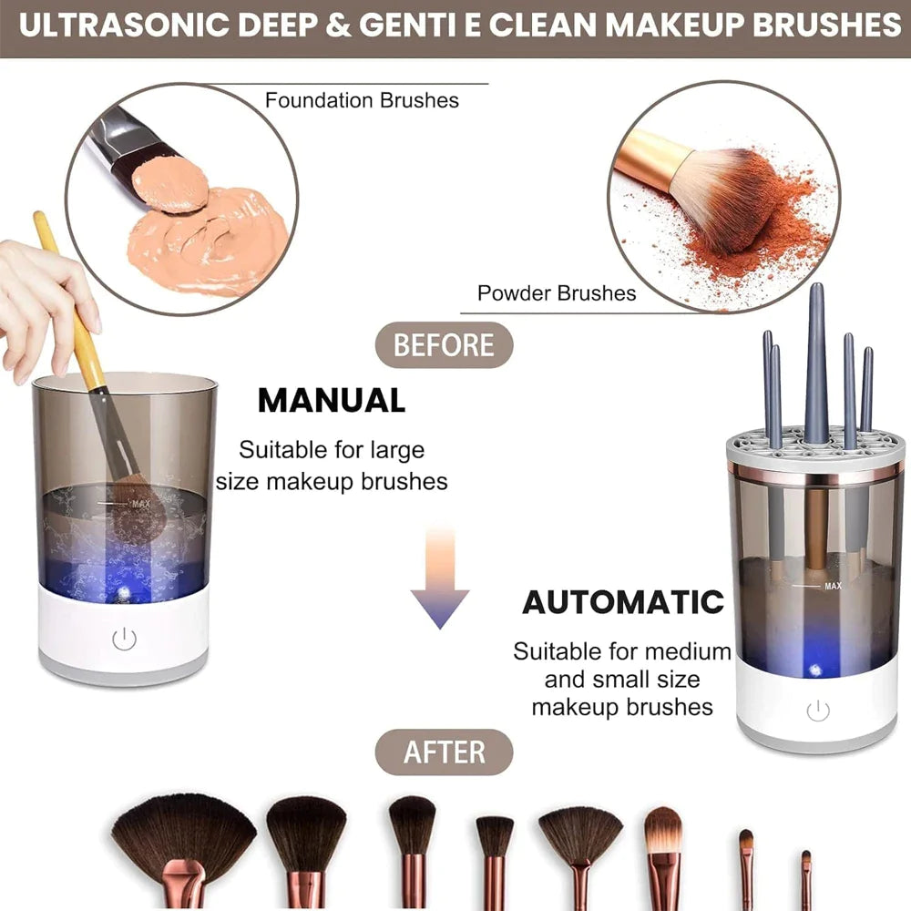 Nettoyeur et Séchoir Électrique pour Pinceaux de Maquillage