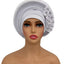 Elegant Floral Auto Gele Headwrap - 2024 African Turban