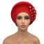 Elegant Floral Auto Gele Headwrap - 2024 African Turban