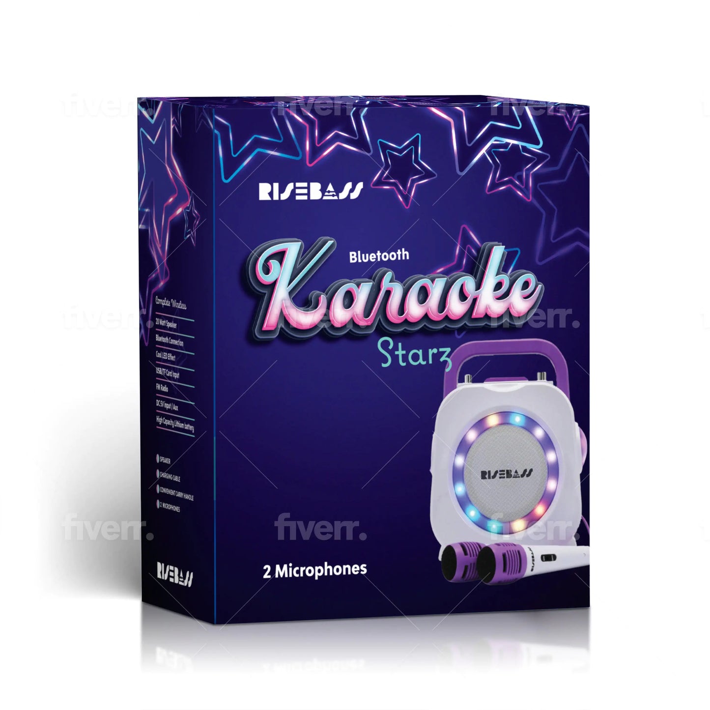 Machine de karaoké portable pour enfants avec deux microphones