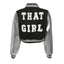 Chaqueta Varsity Cortada Metálica